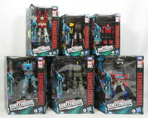 Lot 6 Transformers War For Cybertron Earthrise Figures Optimus Prime Starscream