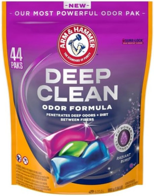 ARM & HAMMER  Deep Clean Odor Formula Laundry Detergent Power Paks, Laundry Odor