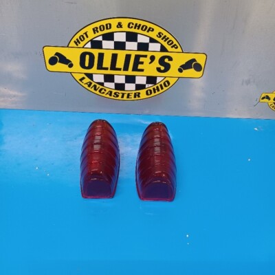 1939 1940 PACKARD SUPER 8 SEDAN NEW OLD GLASS TAIL LIGHT LENSES PAIR