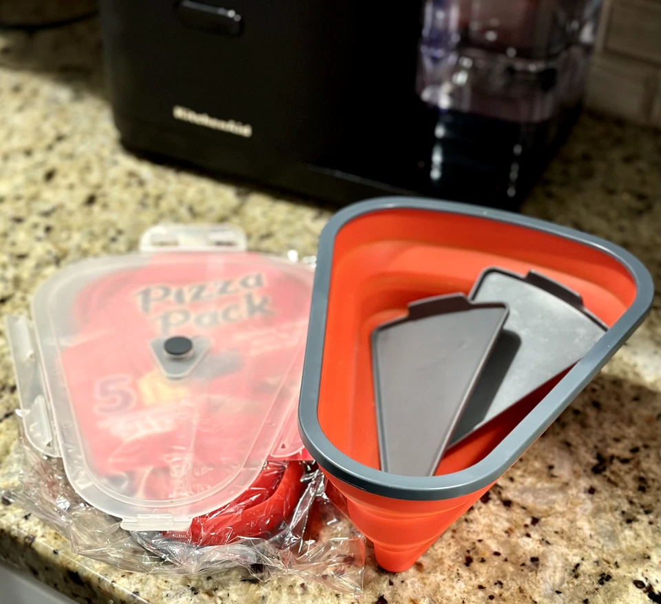 Ultimate Pizza Pack recipiente de armazenamento reutilizável dobrável portátil micro-ondas! - Imagem 3 de 4