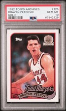 1992 Topps Archives Gold Drazen Petrovic PSA 10 GEM MINT Rare POP 2! Blazers