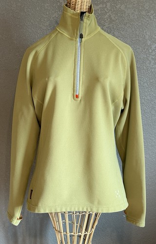 Haglöfs, Haglofs Dryskin 1/4 Zip Pullover Green Womens US 10/12 Euro 42 Stretch Gorpcore