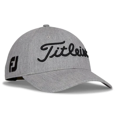 TITLEIST GOLF MEN'S TOUR CLASSIC SNAPBACK CAP HAT HEATHER GRAY / BLACK NEW! 2388