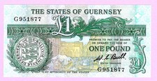 GUERNSEY 1 POUND ND 1980-1989 P 48 W.C.BULL UNC (TK 19 175)