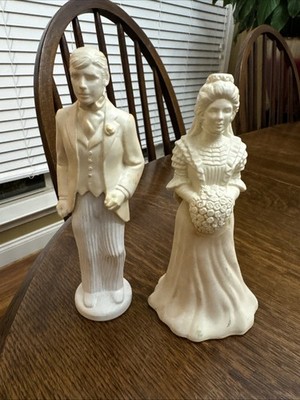 Vintage Avon ''Bridal Moments'' & ''Proud Groom'' Cologne Decanters -- Empty