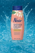 Nair Shower Hair Removal Cream 12Oz With Argan Oil And Orange Blossom Scent TDR