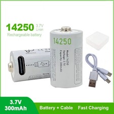 USB Rechargeable Sensor Battery - 14250 3.7V Rechargeable Li-ion Battery 300mAh