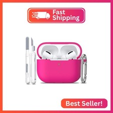 R-fun for AirPods Pro Case Cover with Cleaning Kit & Keychain, Soft Silicone Pro