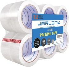 JARLINK Clear Packing Tape 12 Rolls , Heavy Duty Packaging Tape for Shipping Pa
