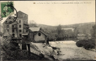 Postcard Lavault Sainte Anne Allier, le Moulin, vallée du cher, fleuve - 2573911