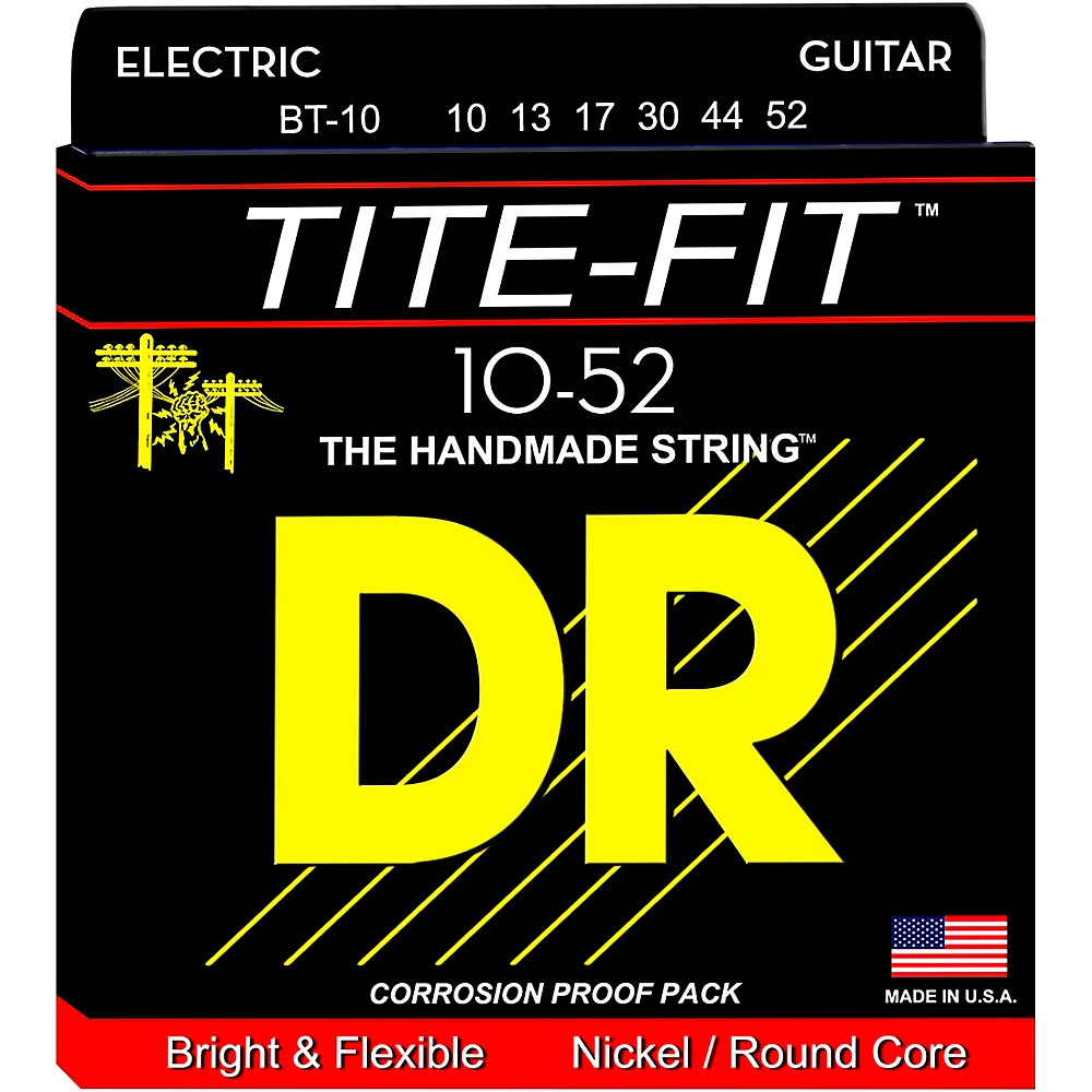 Струны для электрогитары DR Strings Tite-Fit BT-10 Big-n-Heavy