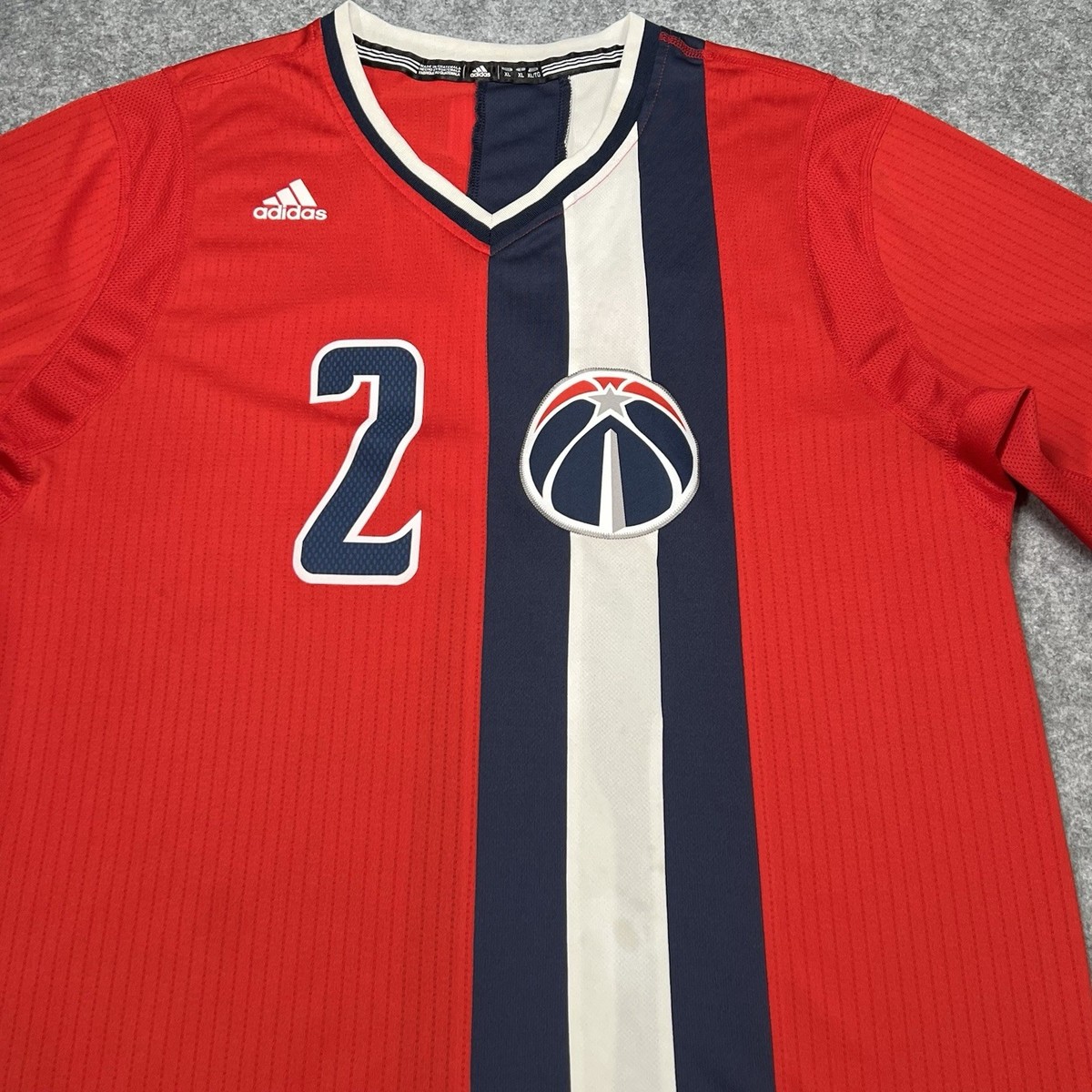 ADIDAS NBA John Wall 2015-16 Wizards Pride Sleeved Jersey adult XL