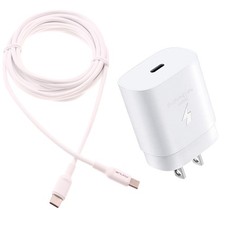 25W Fast Home Charger PD Type-C 10ft USB-C Cable Quick Power for Tablets