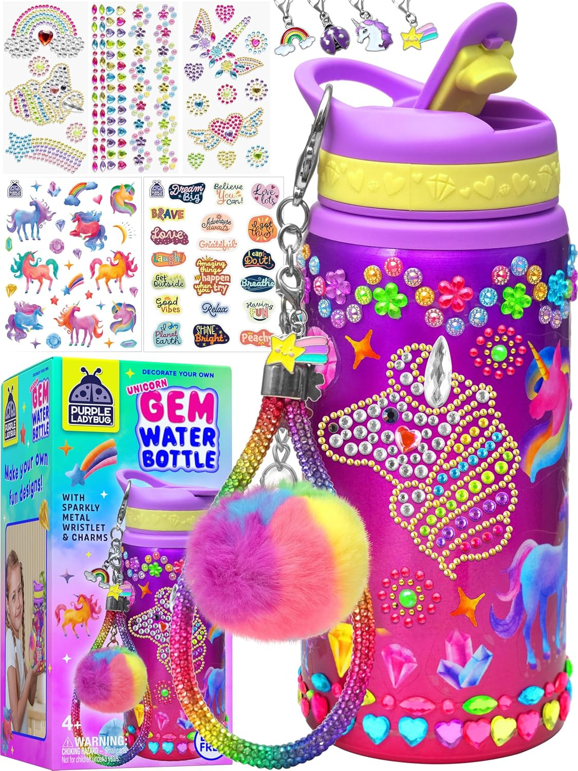 Decorate Your Own Water Bottle Kit for Girls - Gifts for Age