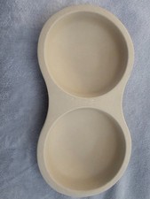 RETIRED Pampered Chef Microwave Double Egg Cooker 5133 Stoneware Made in USA