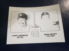 Larry Herndon Dan Petry Sparky Anderson 1983 TOPPS BLACK & WHITE TEST PROOF