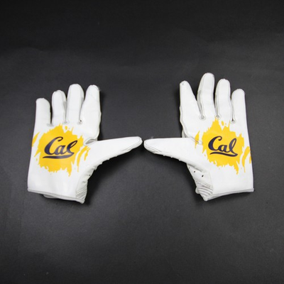 #ad #ad California Golden Bears Nike Vapor Gloves Receiver Men#x27;s White Gold Used $84.99