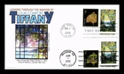 US COVER TIFFANY LAMP LOUIS COMFORT TIFFANY FDC COMBO DUAL CANCEL AFDCS CACHET