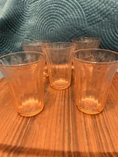 Jeannette CHERRY BLOSSOM Pink 4 1/4" - 9 oz FLAT Glass - Price Is Each