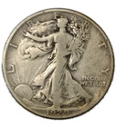1929-S San Francisco Walking Liberty Silver Half 50c Fine FN F+