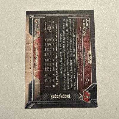Jameis Winston 2015 Topps Rookie Card #500 Tampa Bay Buccaneers | eBay
