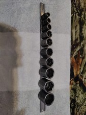 Snap-on 3/8" Drive Shallow SAE 6-Point Impact Socket Lot 10-Piece IMF Series USA