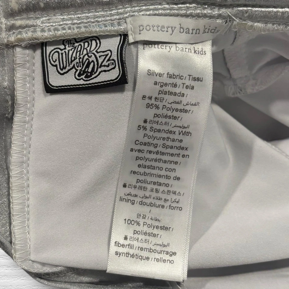 Pottery Barn Niños Mago de Oz Hombre de Hojalata Disfraz 3T Plata Chaqueta Corazón Reloj Foto 4 de 4