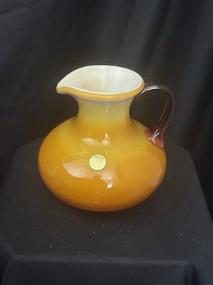 Vintage Glass Vase by Dragan Drobnjak / Sunset Vase / Prokuplje Glass