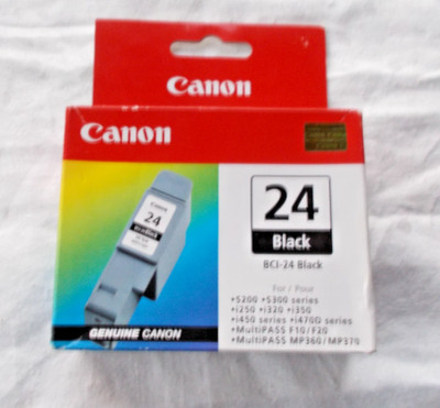 New Sealed Canon 24 BLACK Ink Cartridge BCI-24