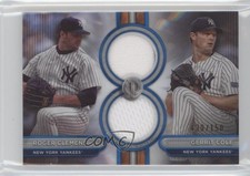 2024 Topps Tribute Dual Relics Players Blue /150 Roger Clemens Gerrit Cole 1t3
