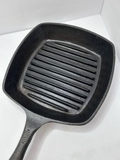 Emeril Lagasse Cast Iron 10" Square Skillet Grill Ribbed Fry Pan Deep 2"