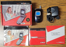 LG VX3400 - Navy Blue and Gray  Verizon  Rare Cellular Flip Phone - Boxed