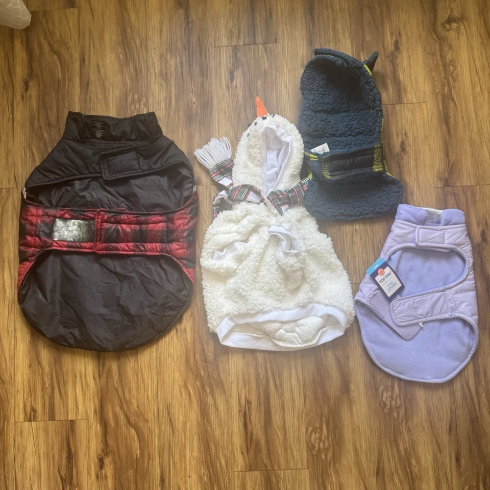 Lote de Abrigo y Disfraz Acolchado Perro Cachorro - Chaleco Chaqueta Invierno Cálido Foto 2 de 4