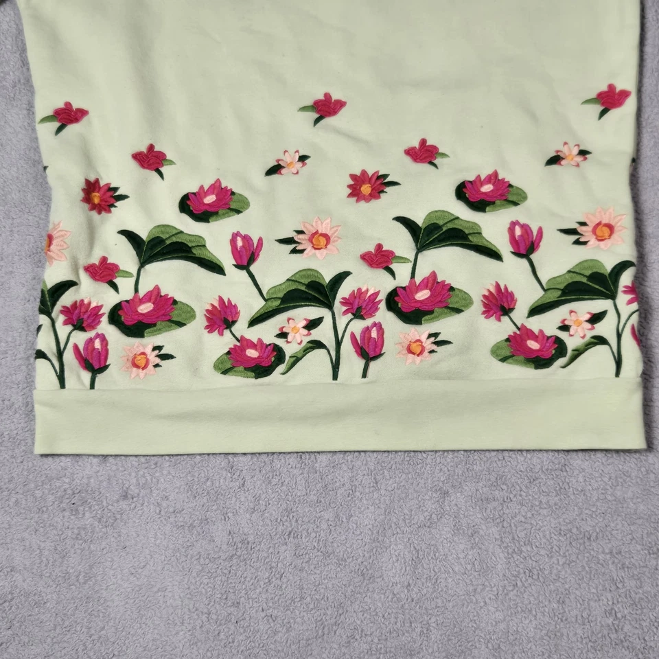 Disney The Princess & The Frog Tiana Embroidered Sweatshirt Women's S/M Green - Image 3 of 4