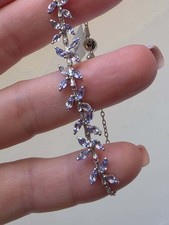 925 Silver Tanzanite Slider Bracelet