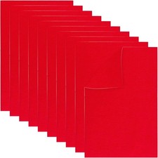 10Pcs Red Thin Felt Fabric Sheets, 8x12 Inch Stiff Felt Sheets for Crafts, DIY P
