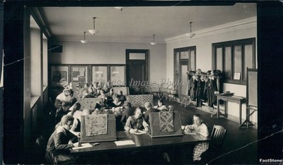 1900S Cleveland Art Museum Classroom Students Teacher Furniture Press Photo 5x7