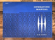 HH Scott Model 344B 344 B Receiver Owners / User Manual *Original*