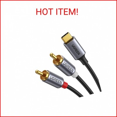 5FT UGREEN USB C to RCA Audio Cable Type C to 2RCA Male Adapter Car AUX