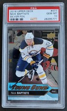Nick Baptiste 2016-17 Upper Deck Young Guns Silver Foil PSA 10 UD Rookie YG Gem