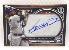Vladimir Guerrero Jr 2020 Topps Tribute AUTO #/199 Hard Signed on Card Blue Jays