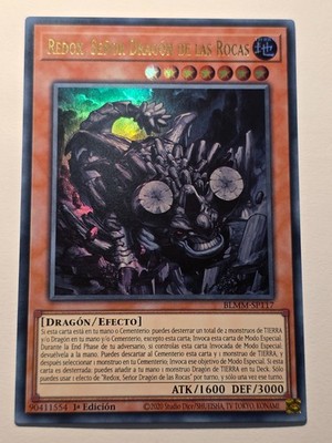Redox, Dragon Ruler of Boulders YUGIOH BLMM SPANISH ULTRA RARE 1st NM E522