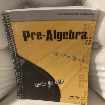 **NEW** Abeka Pre-Algebra CURRICULUM GUIDE / SOLUTION KEY. New