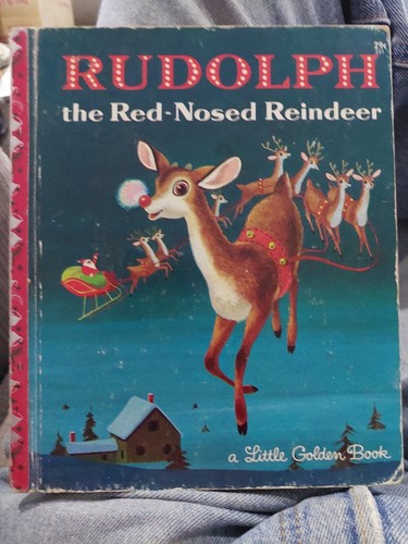 Rudolph the Red Nosed Reindeer 1958 RED SPINE FIRST 1st ED. A Little Golden Book