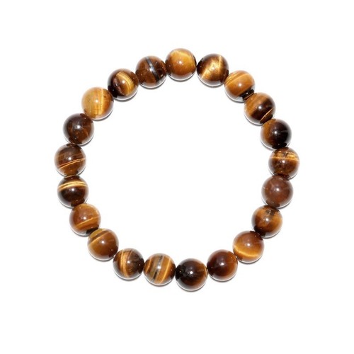6-7MM Genuine Yellow Tiger's Eye Round Beads Stretchable Bracelet 6-9" Men Woman - Picture 3 of 12