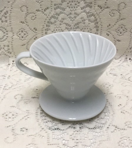Hario V60 02 Ceramic Pour Over Coffee Dripper White With Handle Japan No Box - 第 6/7 張圖片