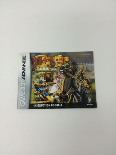 Defender of the Crown MANUAL ONLY (Nintendo Game Boy Advance, 2002) GBA No Game