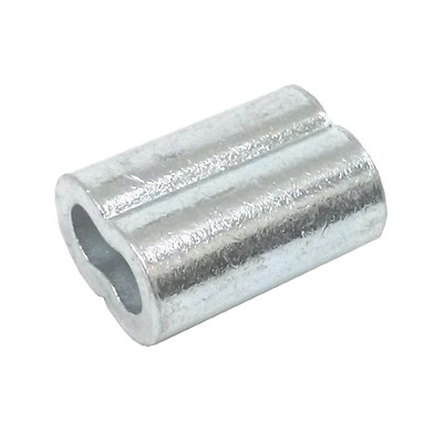 10ea Zinc Plated Copper Swage Sleeves for Wire Rope 1/4''