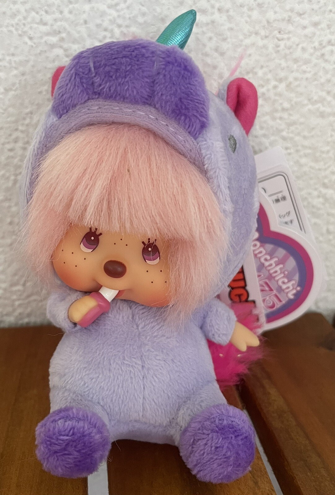 Kiki Monchhichi Sekiguchi Shinako X475 peluche poupée licorne japonaise