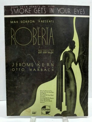 Smoke Gets In Your Eyes Sheet Music Film Soundtrack Roberta Piano Vocal F3M